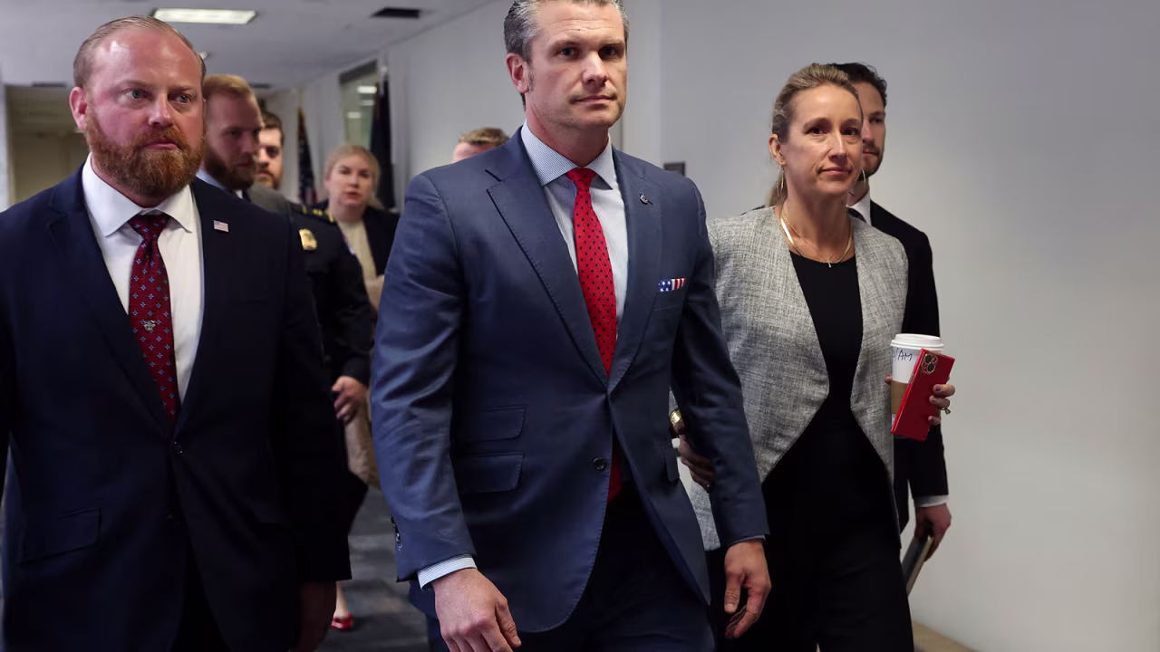 Defense secretary nominee Pete Hegseth visits Senators on Capitol Hill on Thursday, December 5.