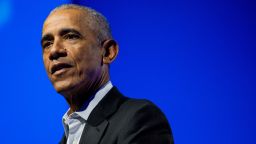 Former President Barack Obama speaks at the Obama Foundation Democracy Forum in Chicago on December 5, 2024.