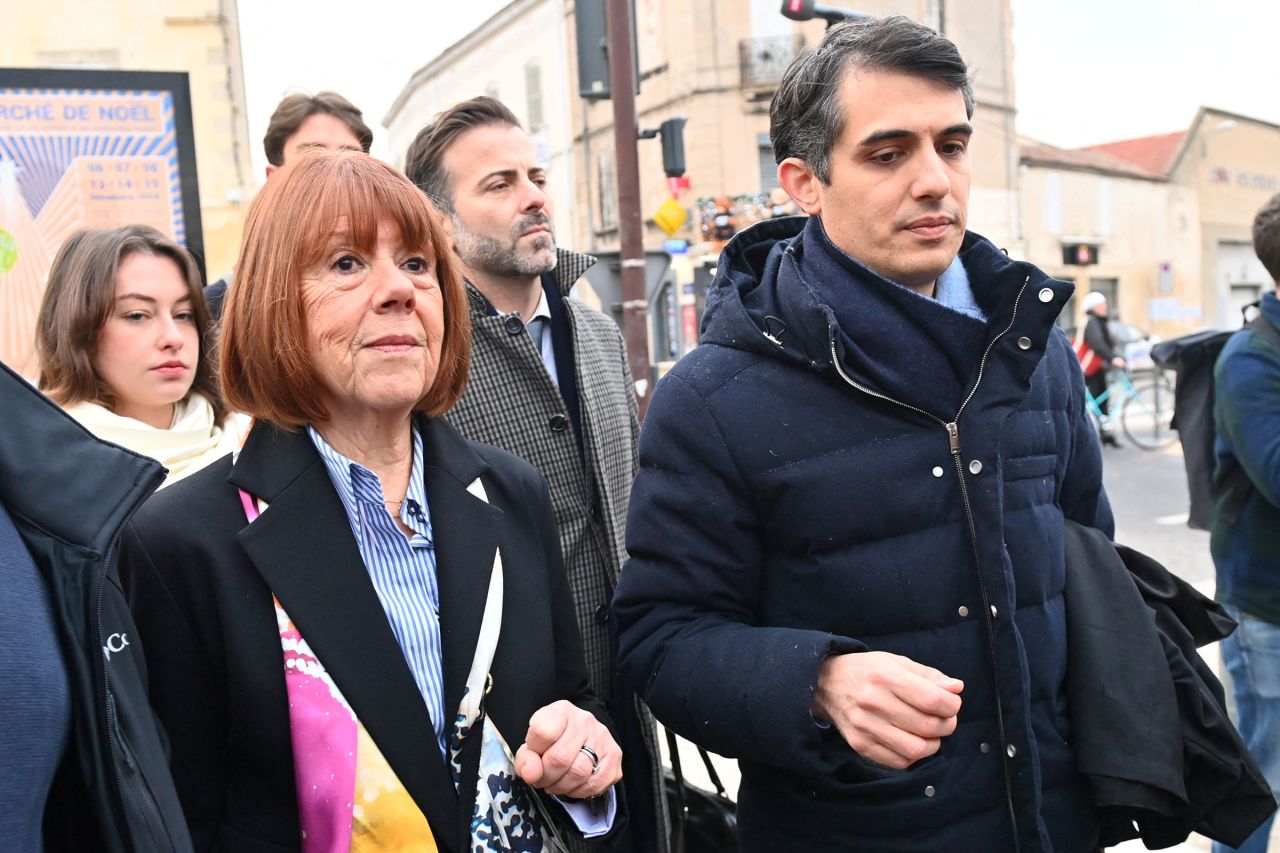 Gisèle Pelicot, alongside her lawyers, arrives at the courthouse in Avignon, France, on December 19.