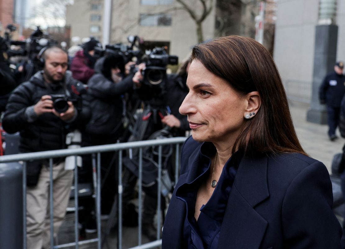 Karen Friedman Agnifilo, attorney for Luigi Mangione, walks outside a U.S. District Court in New York on Thursday, December 19.