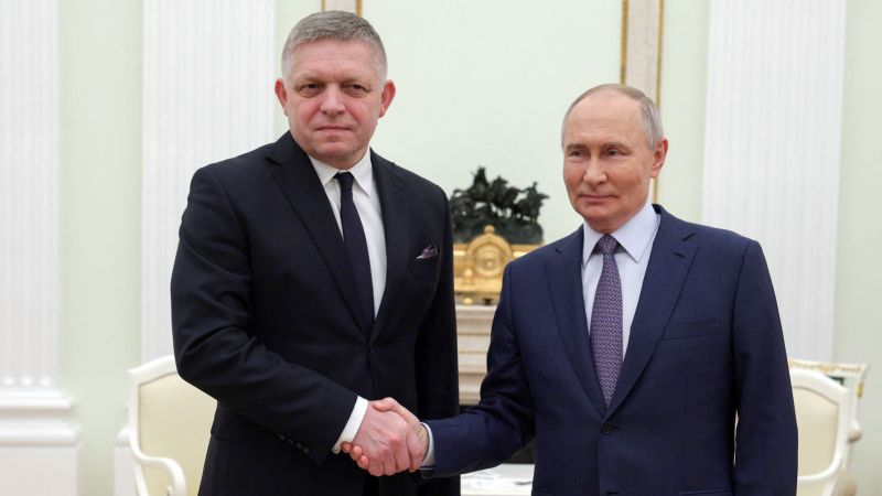 Russia’s Putin holds talks with Slovakian PM Fico, in a uncommon go to to Moscow by an EU chief