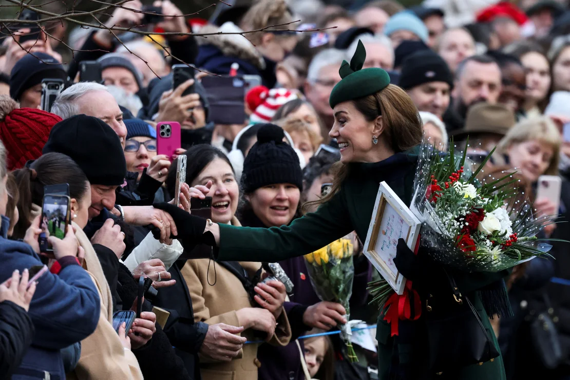 King Charles III leads the royal family ​to Church on Christmas‌ Day