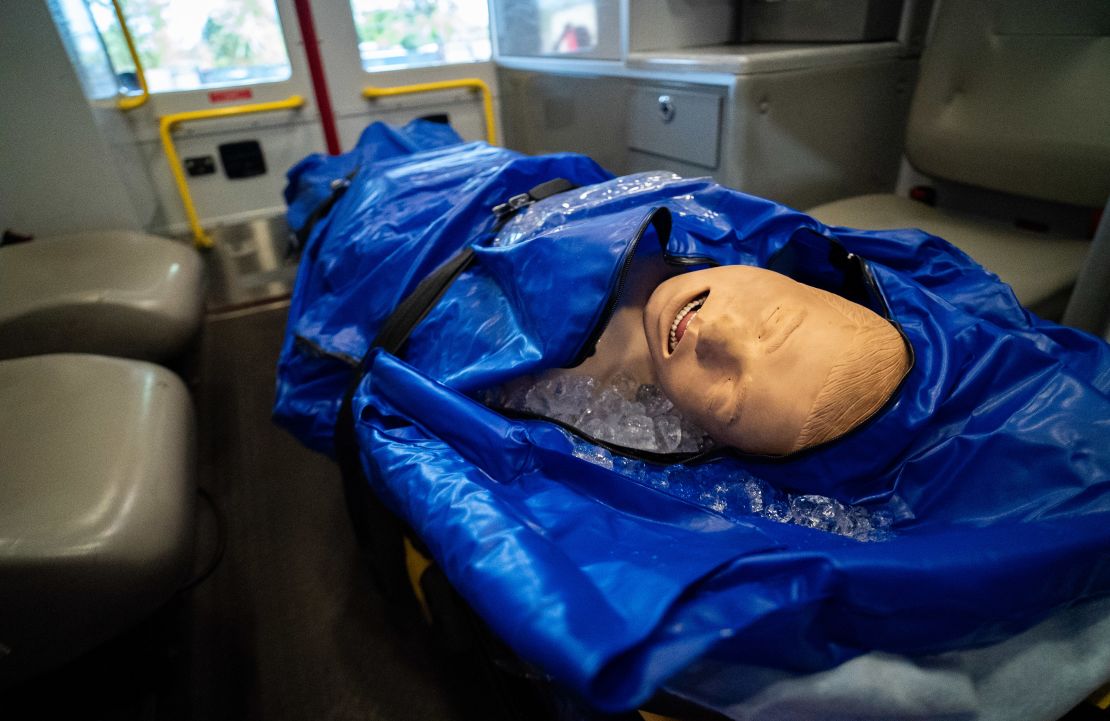 Phoenix first responders are stocking body bags filled with ice to treat victims of heat stroke, bringing their core body temperature down on the way to the hospital.