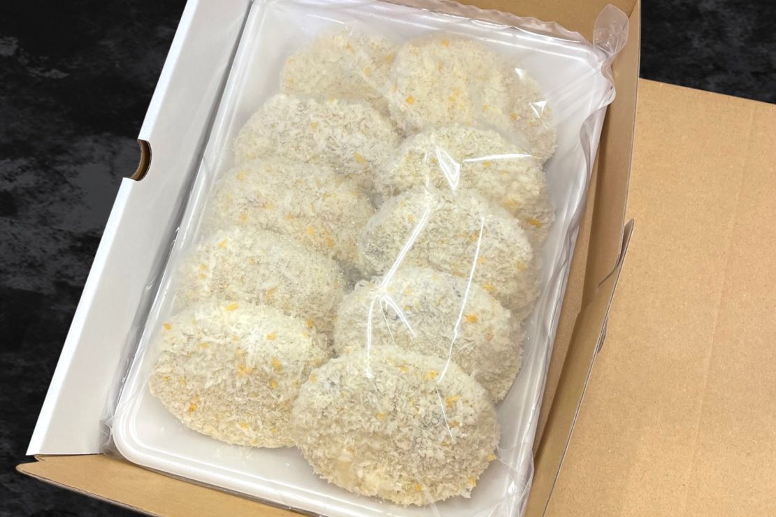 The beef croquettes arrive in this sealed packaging.
