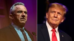 Independent presidential candidate Robert F. Kennedy Jr., left, and former President Donald Trump