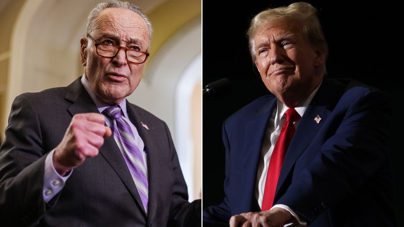 Schumer kritisiert Trumps Kritik an seiner Rede in Israel und bezeichnet sie als „absoluten Antisemitismus“.