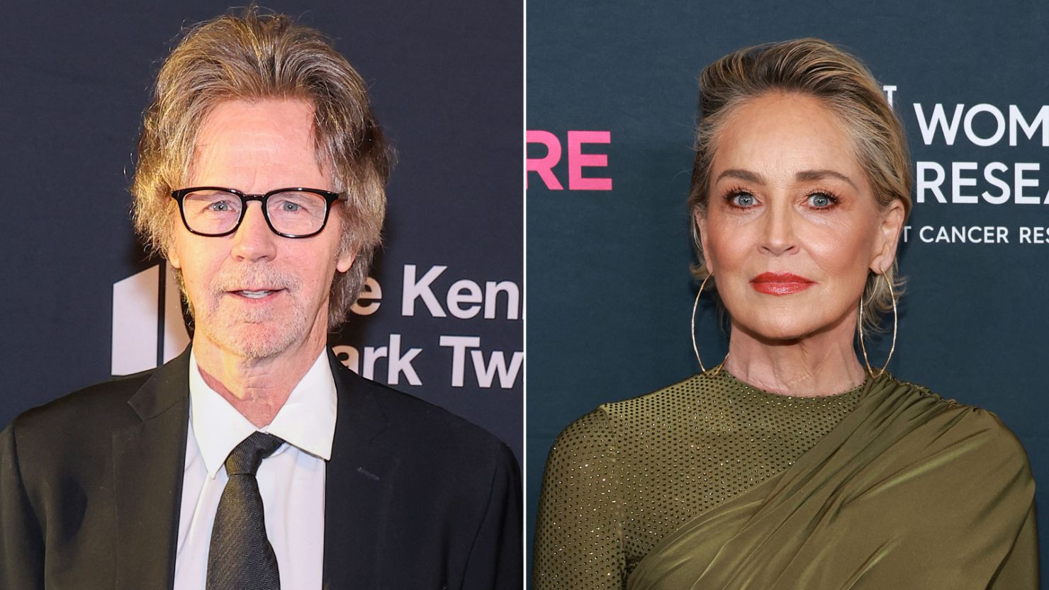 Dana Carvey and Sharon Stone