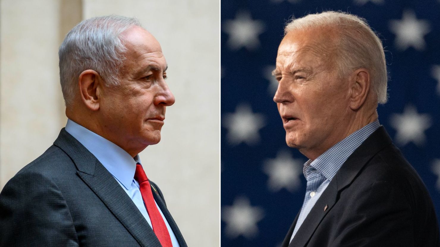 Israeli Prime Minister Benjamin Netanyahu and US President Joe Biden.