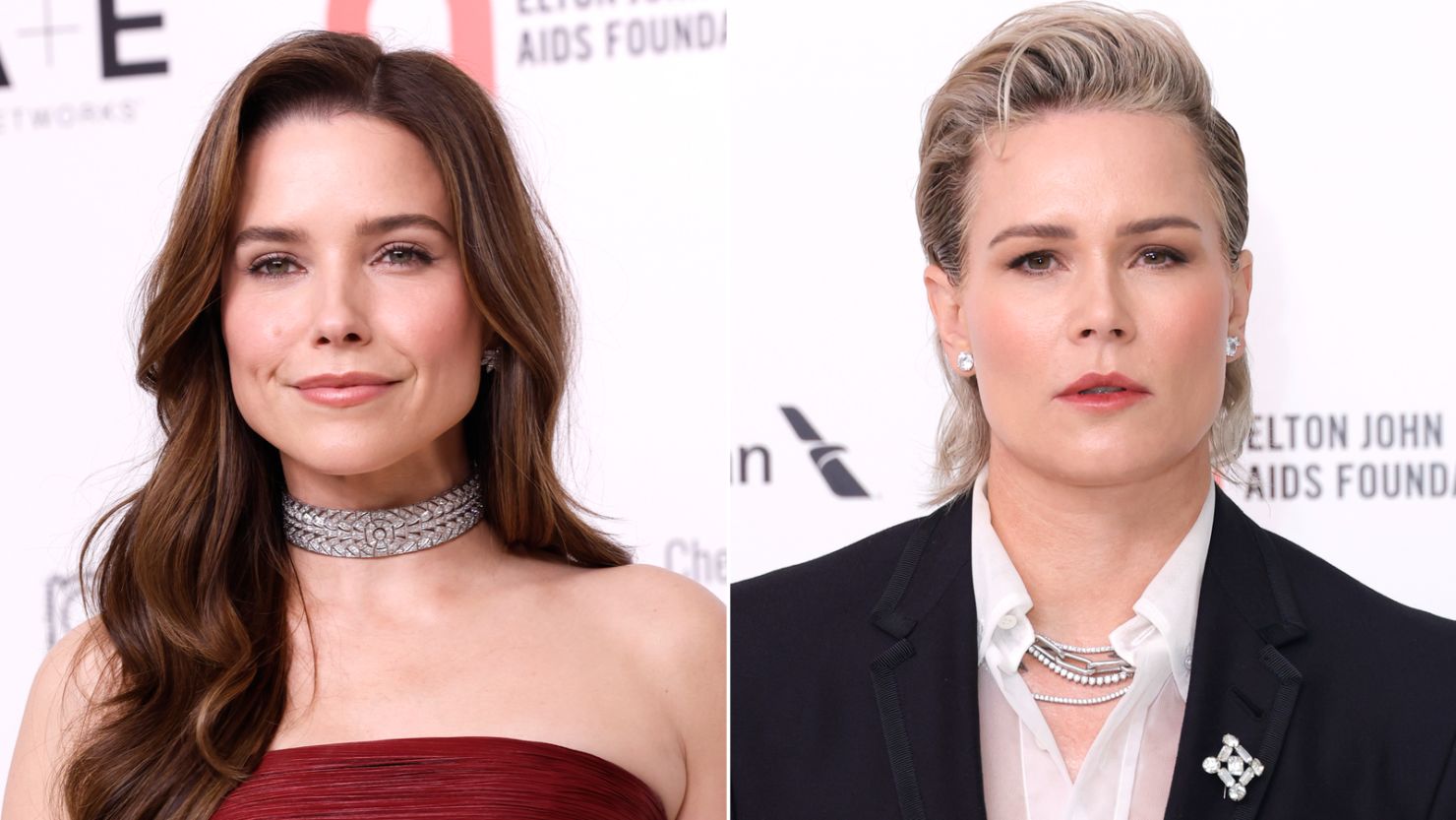 Sophia Bush (left) has come out as queer and in a relationship with retired soccer player Ashlyn Harris.