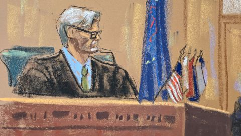 Judge Juan Merchan presides over the case as digital evidence analyst Douglas Daus testifies about the "unusual" amount of contacts and other things he found on the phones of Trump's former attorney, Michael Cohen. Daus is expected to resume his testimony tomorrow morning when the trial resumes.