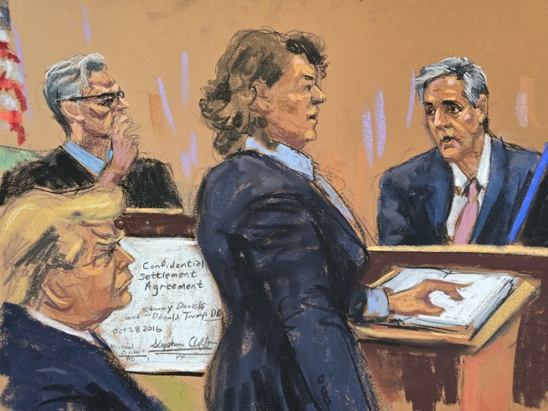 Michael Cohen testifies during Donald Trump's hush money trial on Monday, May 13.