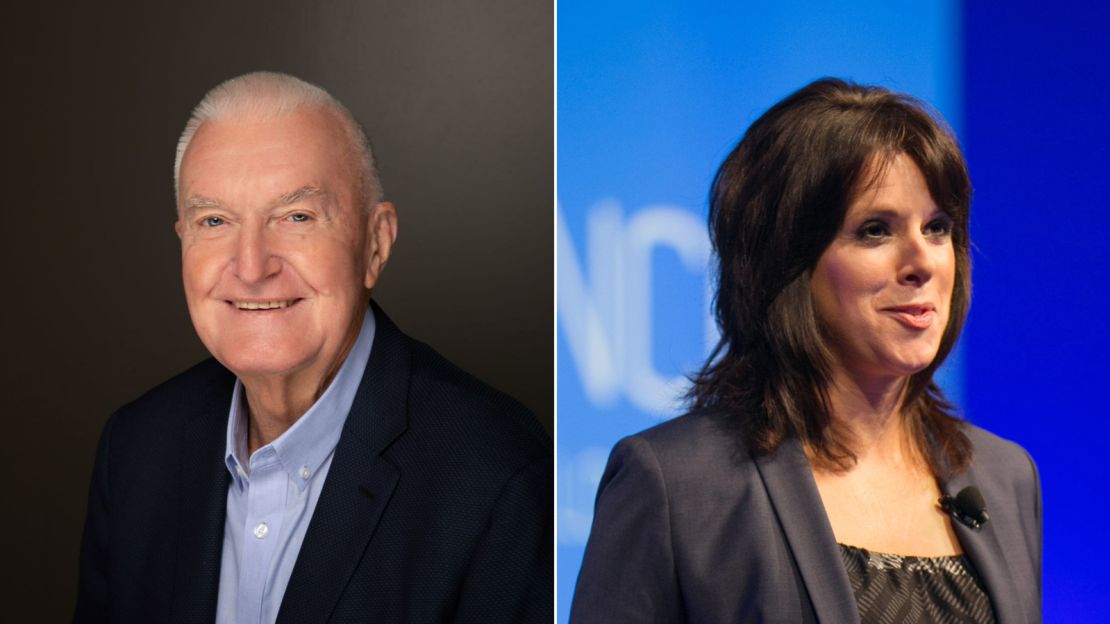 Paul Kenny (left) was Red Lobster's interim CEO for nearly 1.5 years after Kelli Valade (right) resigned in 2022.