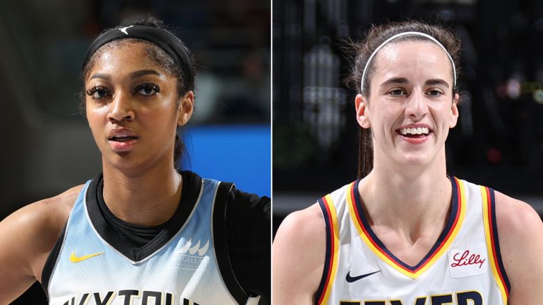 Angel Reese (left) and Caitlin Clark (right) will go head-to-head when the Chicago Sky and Indiana Fever play on Saturday, June 1.
