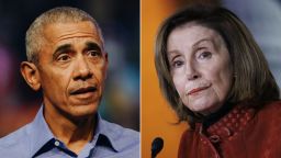 Former President Barack Obama and former House Speaker Nancy Pelosi.