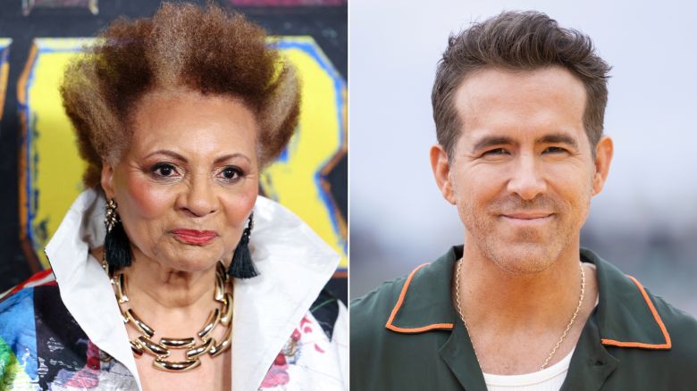 Left: Leslie Uggams attends the premiere of 'Deadpool and Wolverine' in New York City on July 22, 2024. Right: Ryan Reynolds poses for photographers at the photo call for the film 'Deadpool & Wolverine' on July 12 in London.