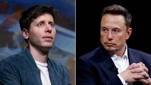 (l-R): Sam Altman; Elon Musk.