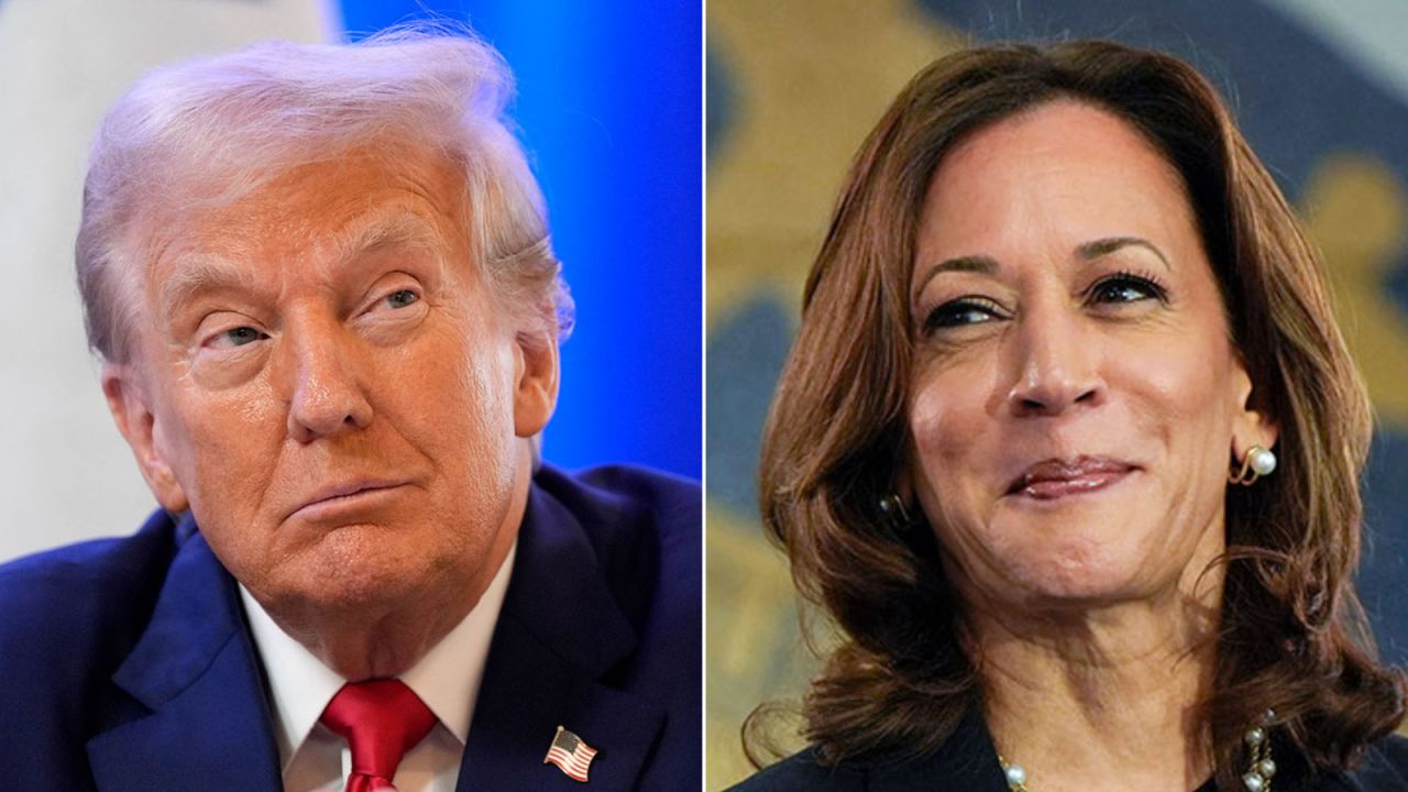 Former President Donald Trump and Vice President Kamala Harris.