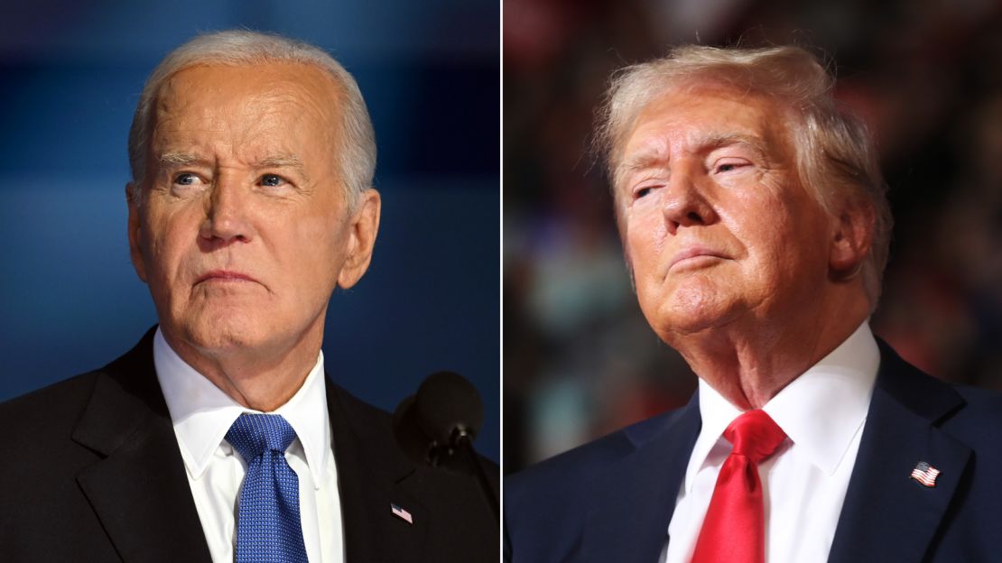 Presiden Joe Biden dan mantan Presiden Donald Trump.