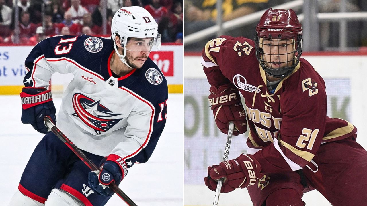 Hockey players Johhny Gaudreau, left, and brother Matthew Gaudreau.