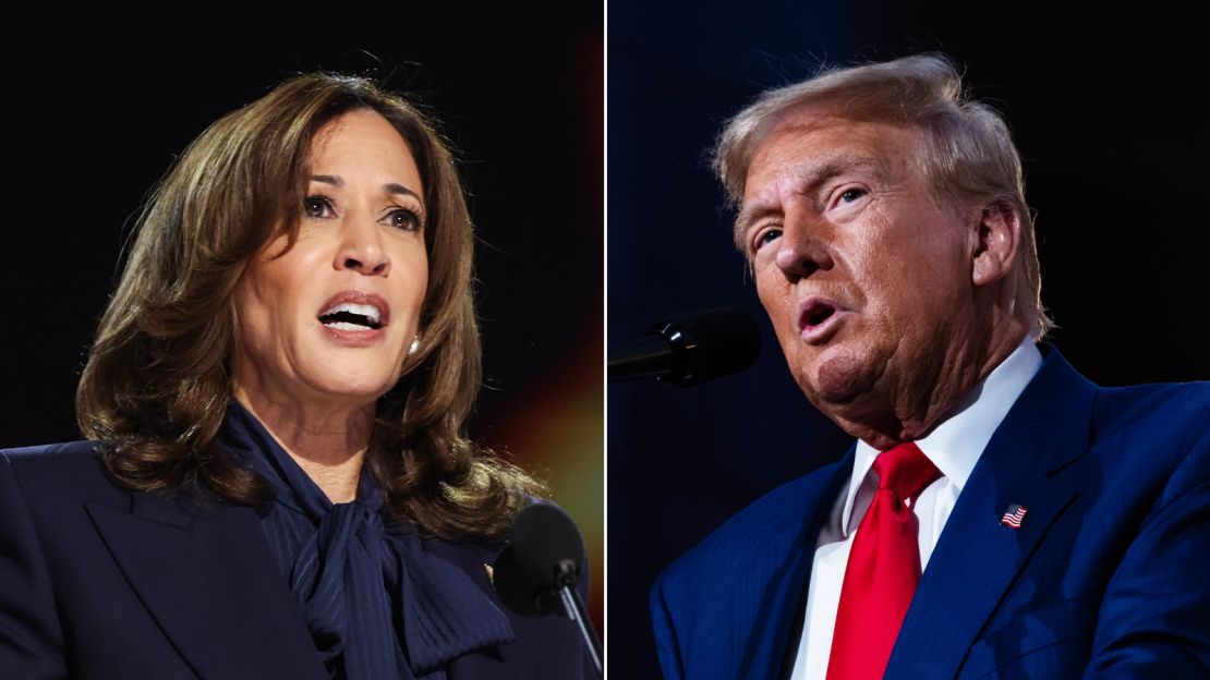 Wakil Presiden Kamala Harria dan mantan Presiden Donald Trump.