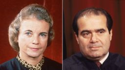 Supreme Court Justices Sandra Day O'Connor and Antonin Scalia/