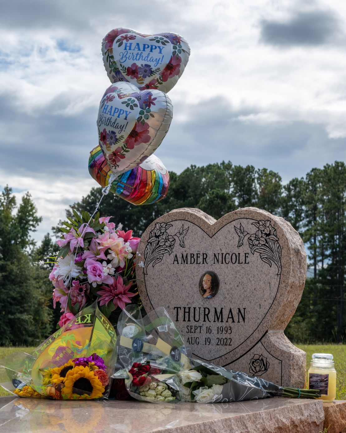 Thurman’s grave in McDonough, Georgia, on the day after what would have been her 31st birthday.