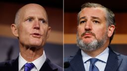 Florida Sen. Rick Scott, left, and Texas Sen. Ted Cruz