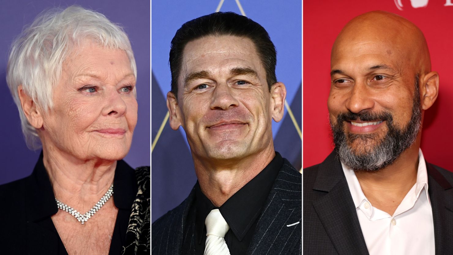 Judi Dench, left, John Cena and Keegan-Michael Key. Meta has partnered with the actors to incorporate their voices into its AI chatbot.