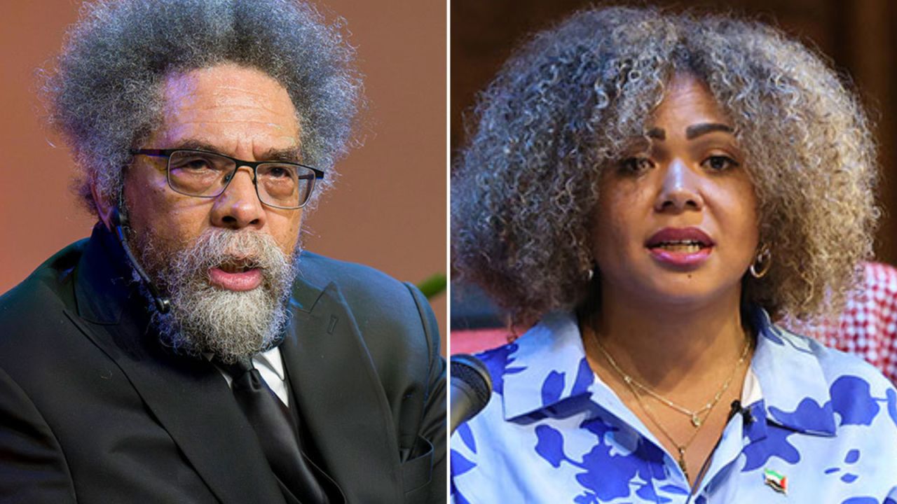 Cornel West (left) and Claudia De la Cruz