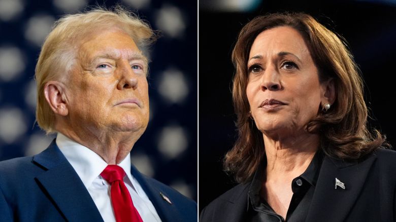 Former President Donald Trump and Vice President Kamala Harris.