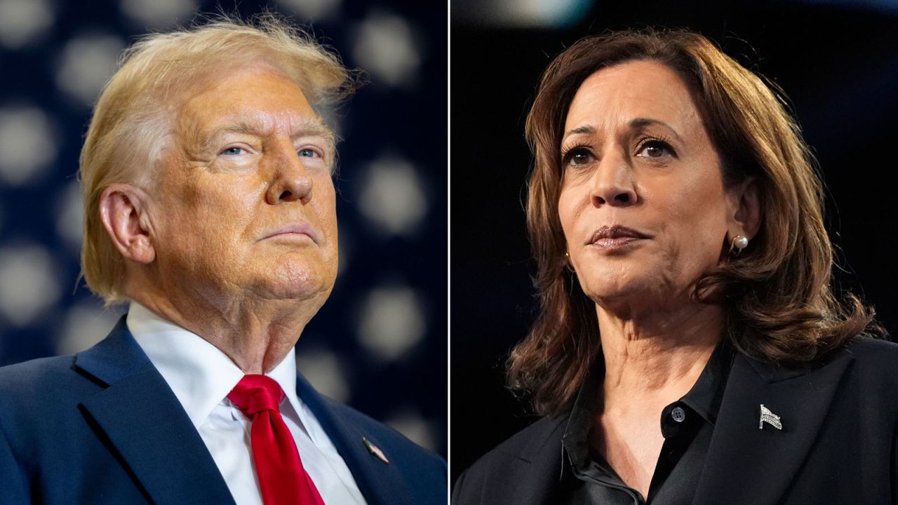 Former President Donald Trump and Vice President Kamala Harris.