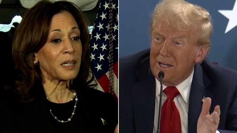 Video: Donald Trump hits back after Kamala Harris questions his energy level on campaign trail