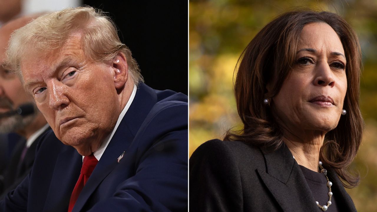 Former President Donald Trump and Vice President Kamala Harris.