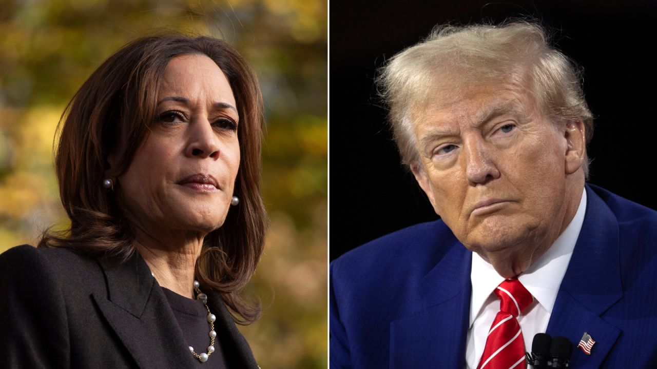 La vicepresidenta Kamala Harris y el expresidente Donald Trump. (Getty Images)