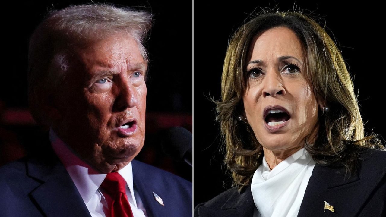 Former President Donald Trump and Vice President Kamala Harris.