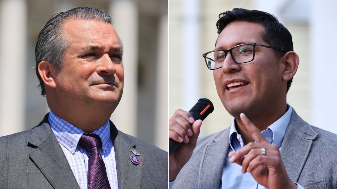 Nebraska Rep. Don Bacon, left, and Democratic challenger Tony Vargas.