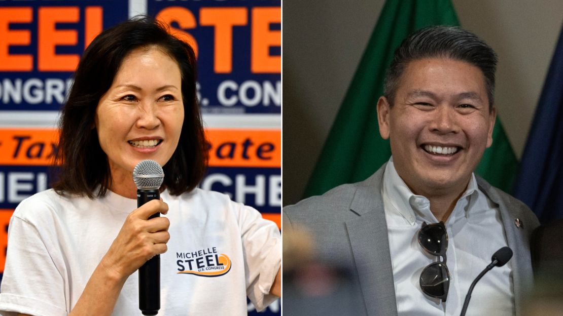 California Rep. Michelle Steel and Democratic challenger Derek Tran.