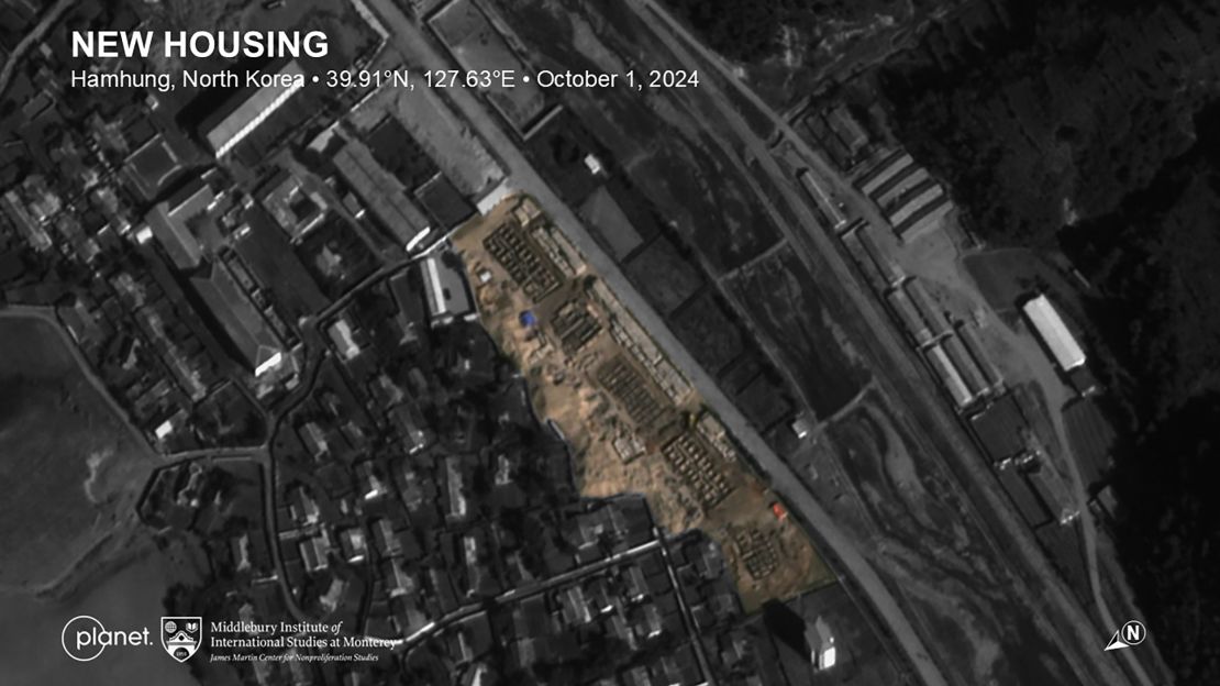 Satellite images taken in October by Planet Labs show foundations are being laid for additional housing near the missile plant.