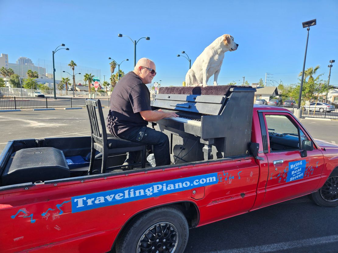 Danny Kean and his dog, Mo, now have their home base in Las Vegas.