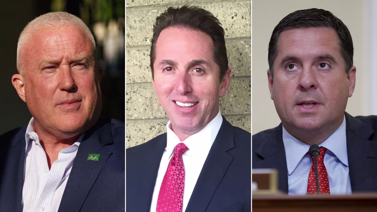 From left: Bill White, Troy Edgar and Devin Nunes.