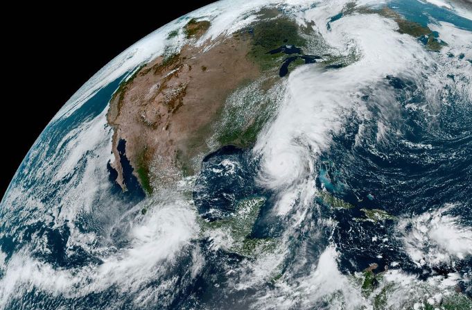 Hurricane Helene is seen in a satellite photo Thursday afternoon.