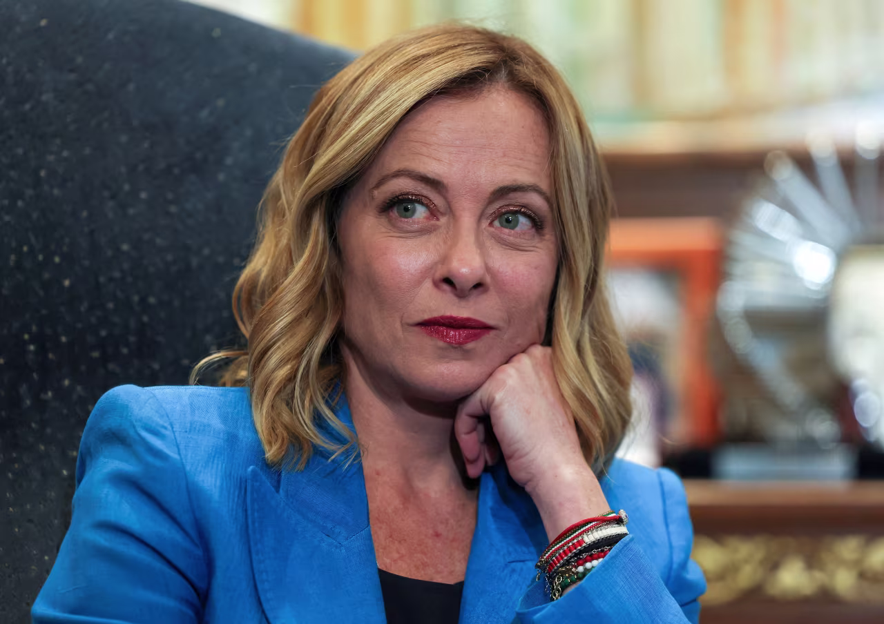 Italian Prime Minister Giorgia Meloni attends a meeting in Beirut, Lebanon in October 2024.