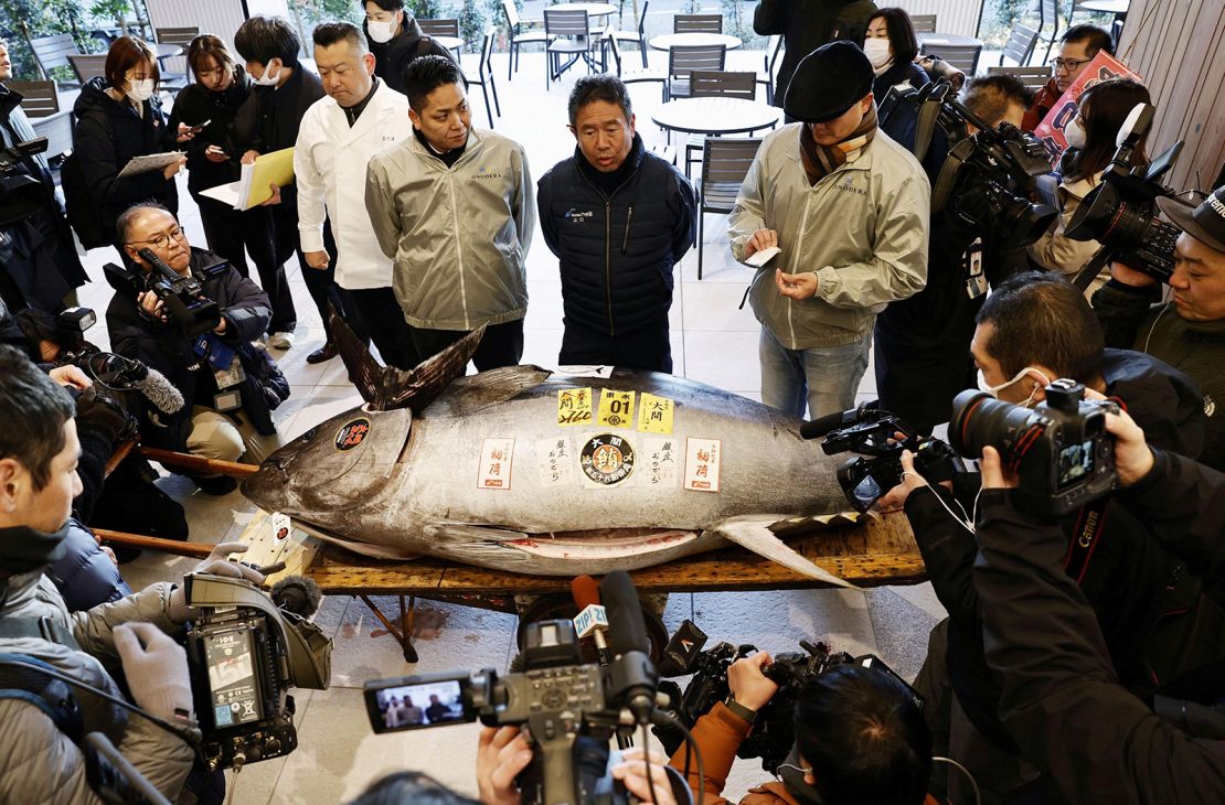 A 276-kilogram bluefin tuna that was auctioned for 207 million Japanese yen (about about 1.3 million U.S. dollars).