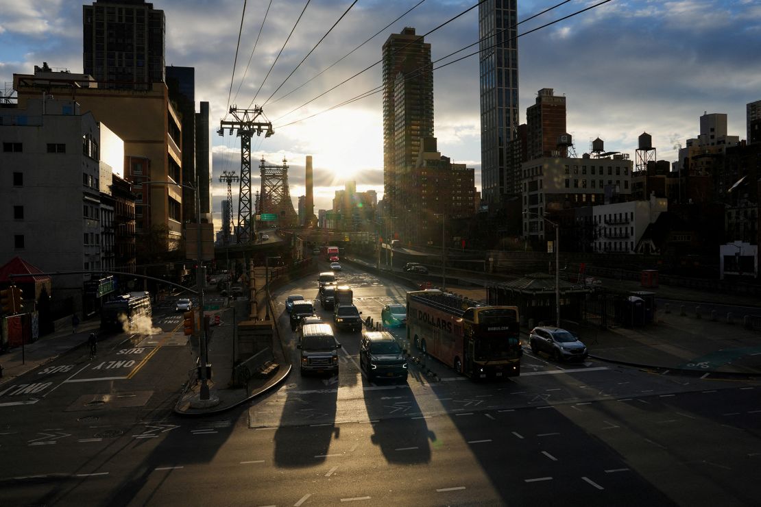 Cars enter the Ed Koch Queensboro Bridge on the first day of New York City’s congestion pricing program last month.