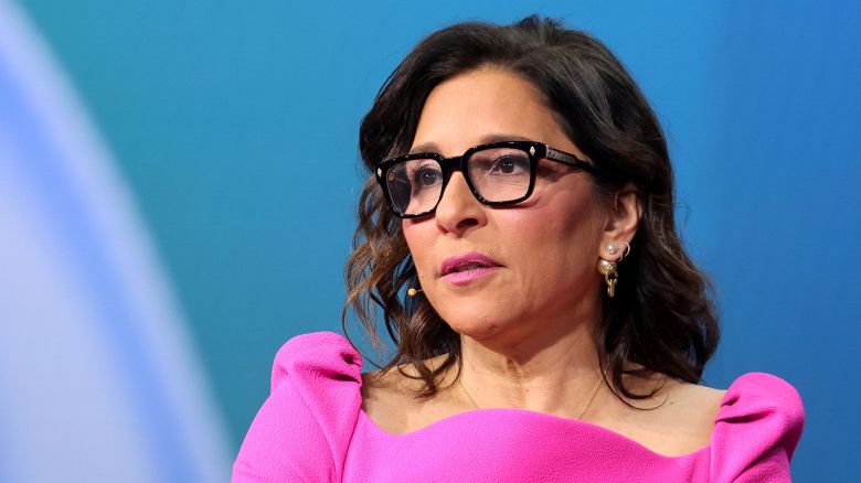Linda Yaccarino, CEO of X Corp., responds to a question during a keynote conversation at CES 2025, an annual consumer electronics trade show, in Las Vegas, Nevada, U.S. January 7, 2025.