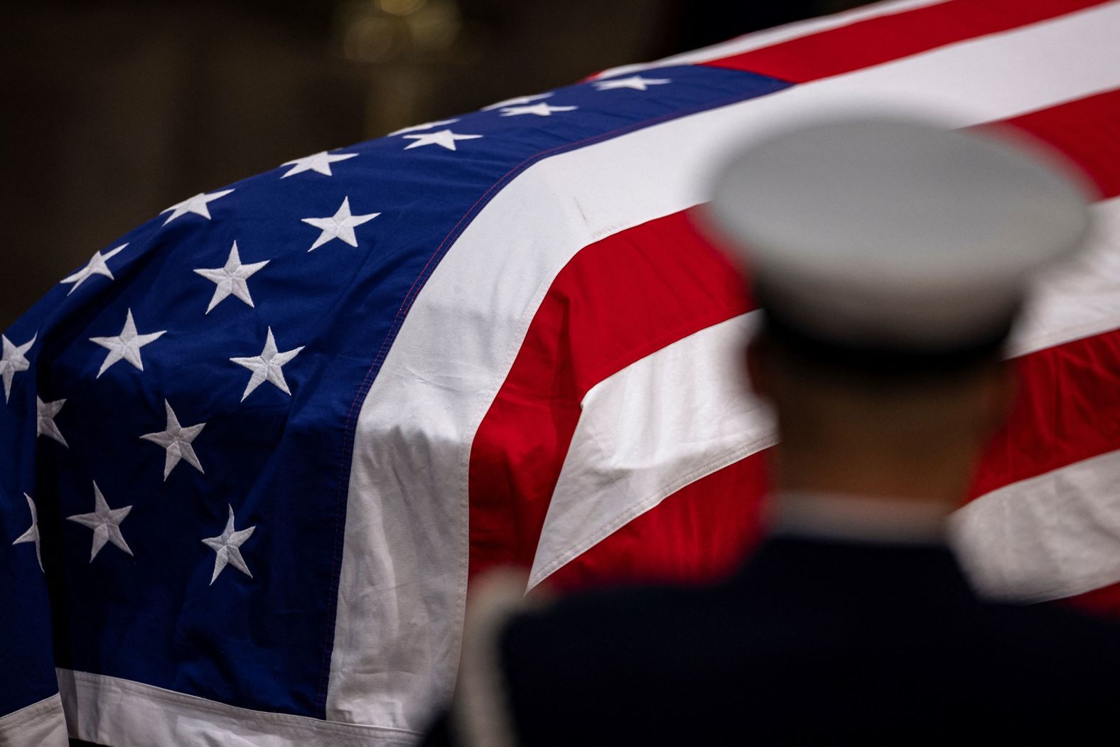 Carter lies in state in the US Capitol Rotunda on Wednesday, January 8.