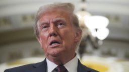 US President-elect Donald Trump speaks after a meeting with Republicans in Congress at the US Capitol building in Washington, on January 8, 2025.