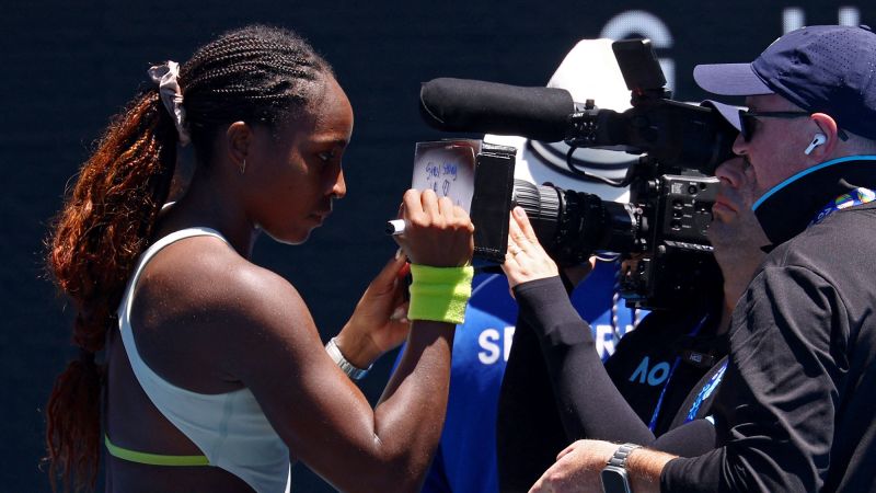 Coco Gauff writes message of support for Los Angeles after winning in Australian Open first round | CNN