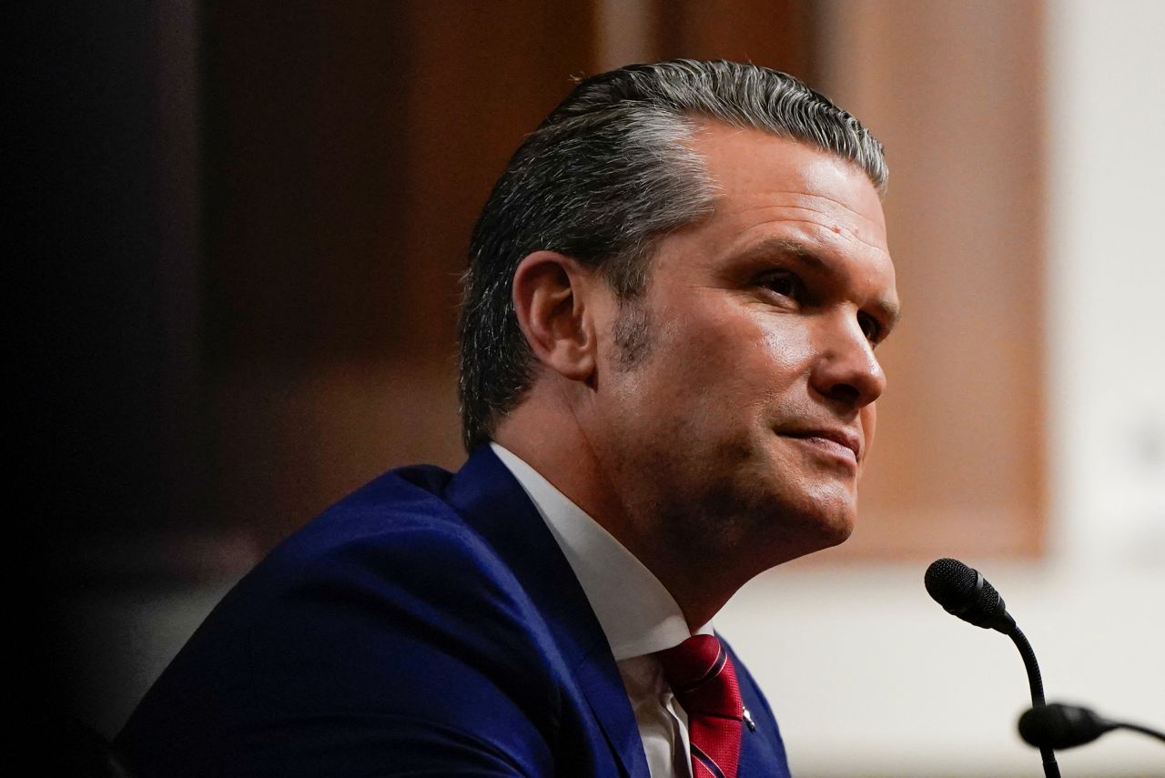 Pete Hegseth testifies before a Senate Committee on Capitol Hill in Washington, DC, on Tuesday.