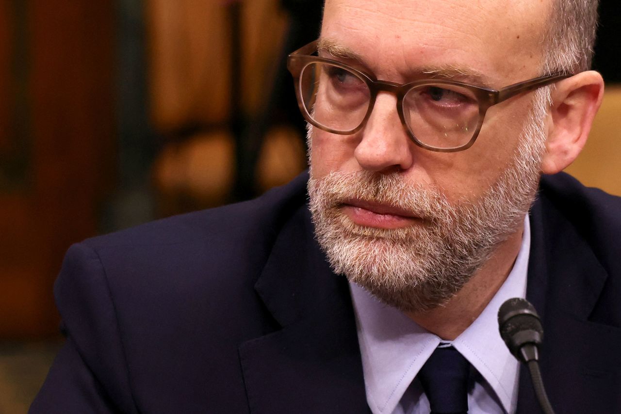 Russell Vought testifies before a Senate Budget Committee confirmation hearing on January 22.